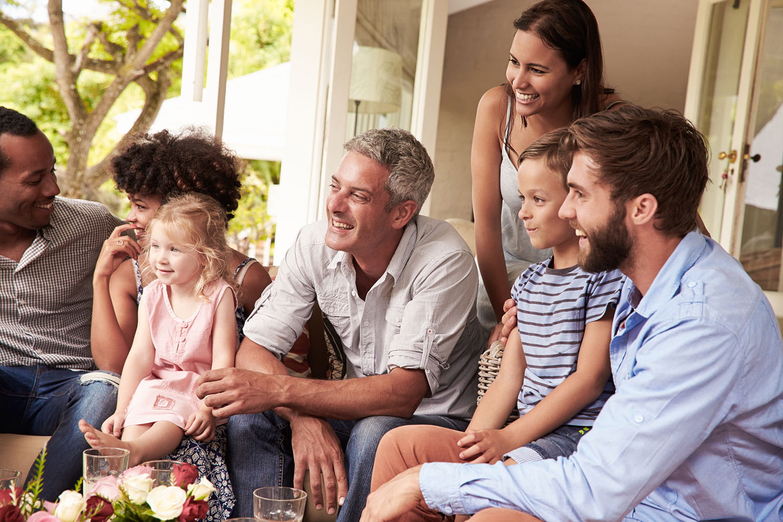 Happy family spending time together